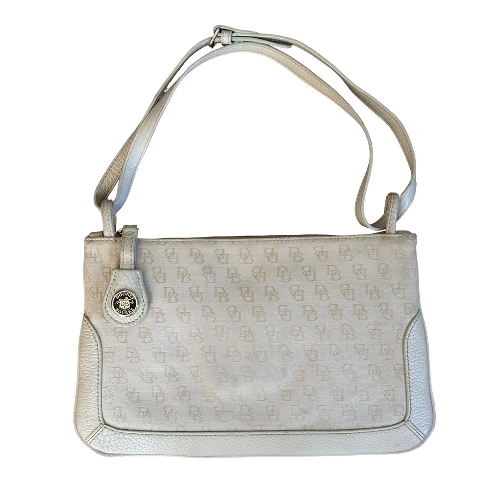 Vintage Dooney & Bourke Signature Monogram Baguette Bag